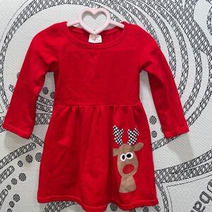 Red Reindeer Kids Dress